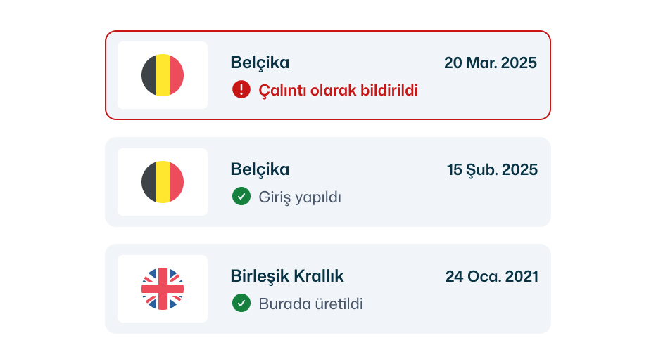 Çalıntı araç kontrolü