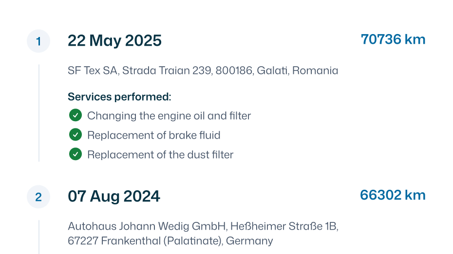 Maintenance History
