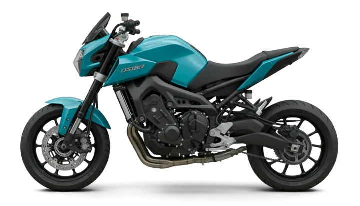 Blue motorcycle