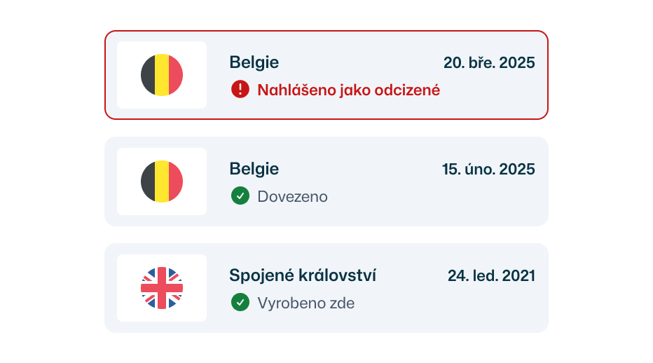 Kontrola kradeného vozidla