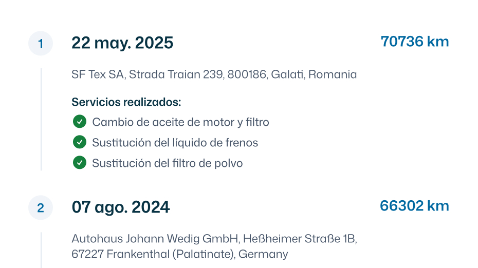 Historial de mantenimiento