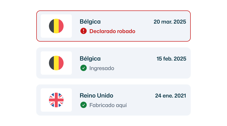 Verificación de vehículo robado