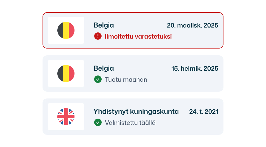 Varastetun ajoneuvon tarkastus