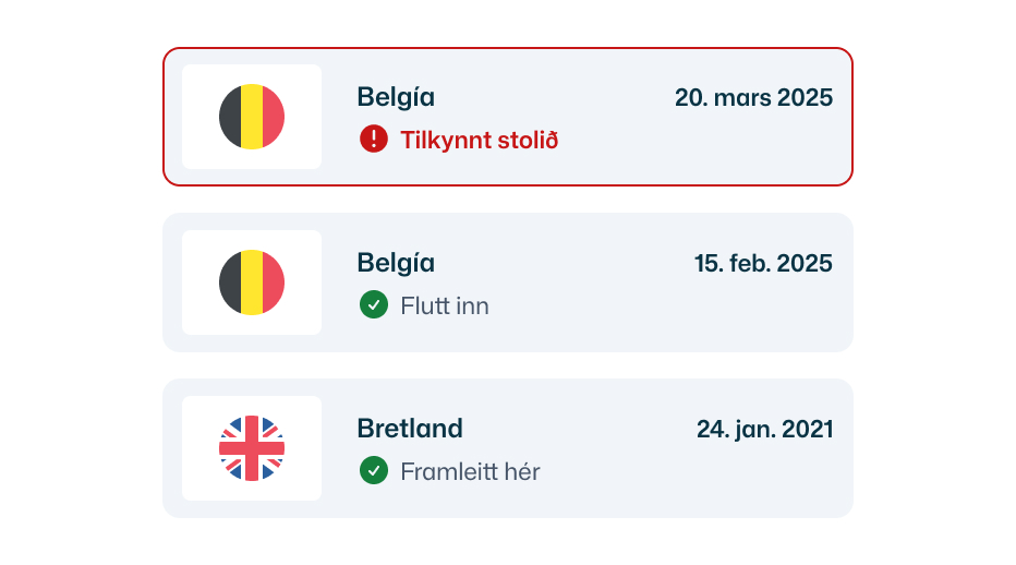 Athugun á stolnu ökutæki