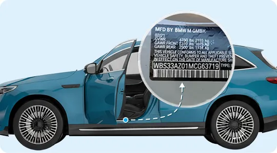 Open the driver’s side door and look at the door frame or the edge of the door itself. You’ll often find a printed label with the VIN near the latch area.