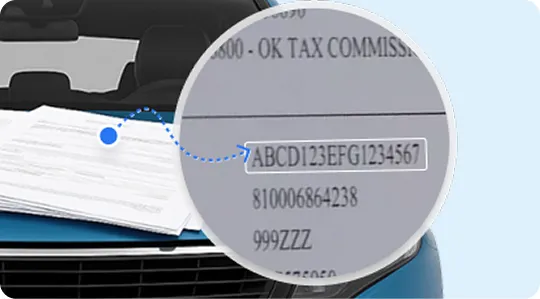 If you can’t locate the VIN on the car, it will always appear on official records like the vehicle’s title, registration, or insurance papers.