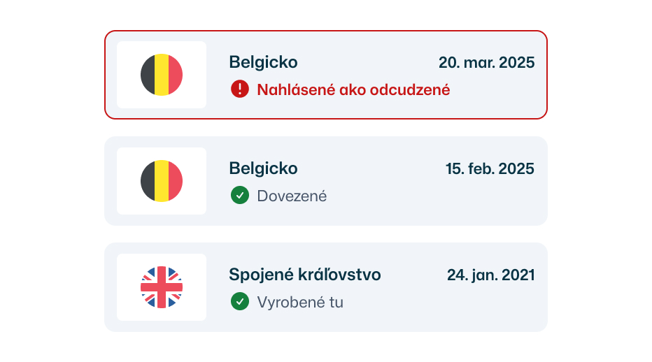 Kontrola odcudzeného vozidla