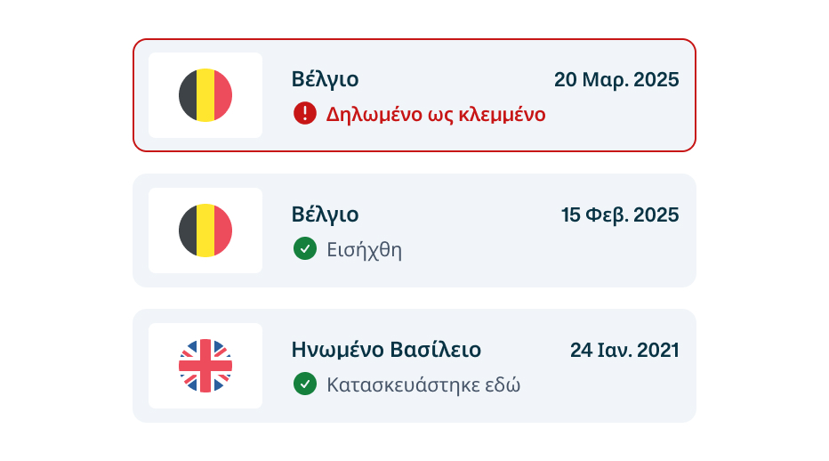 Έλεγχος κλεμμένου οχήματος