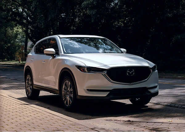 White car on the road